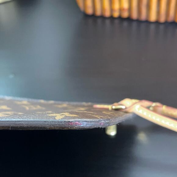 LOUIS VUITTON Neverfull Pochette MM Monogram Wristlet Pivoine Fuchsia Hot Pink - Picture 7 of 14